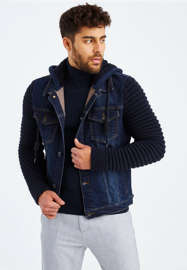 Leif Nelson Jeans-Jacke Kapuze