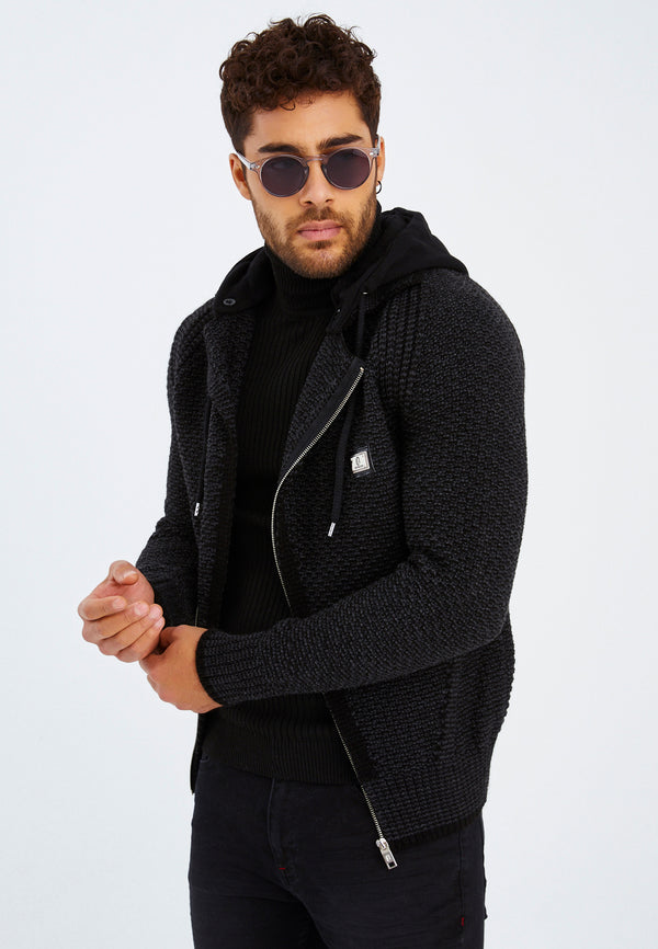 Leif Nelson Strickjacke mit Kapuze